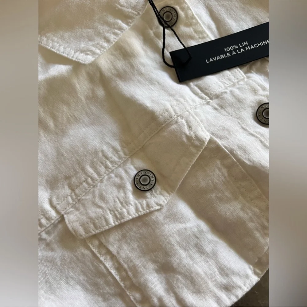 🎉LAST PIECE🎉JONES‎ NEW YORK Plus Linen Jean Jacket With Metal Trims